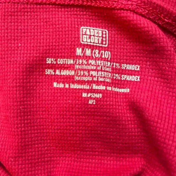 Faded Glory Y2K 90s 2000s red cotton Lace Trim cami Tank Top| M softgirl - Picture 4 of 6